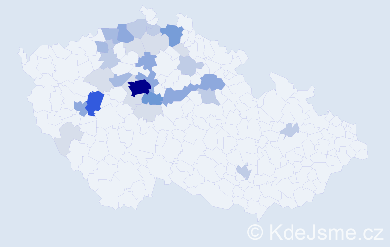 Příjmení: 'Krchovová', počet výskytů 101 v celé ČR