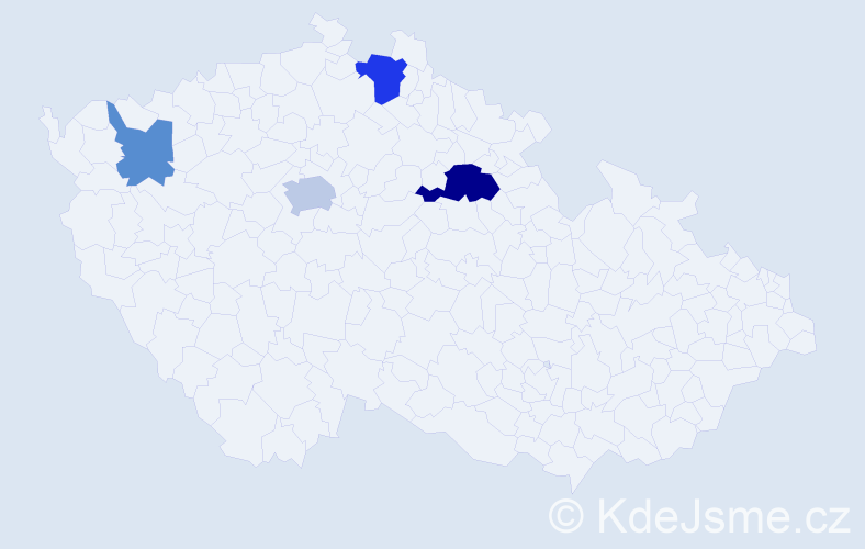 Příjmení: 'Sukhova', počet výskytů 8 v celé ČR
