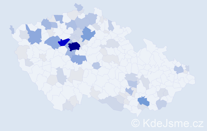 Příjmení: 'Burgerová', počet výskytů 278 v celé ČR