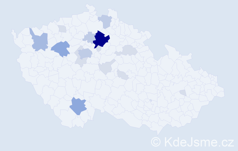 Příjmení: 'Křováčková', počet výskytů 44 v celé ČR