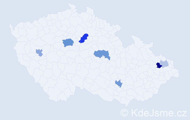 Příjmení: 'Yuan', počet výskytů 18 v celé ČR
