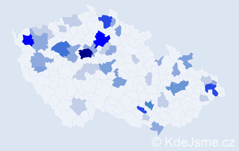 Příjmení: 'Lengyelová', počet výskytů 117 v celé ČR