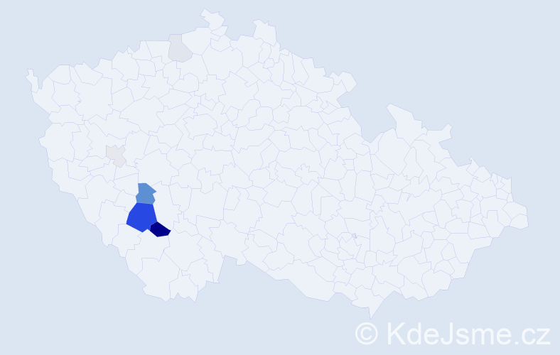 Příjmení: 'Holín', počet výskytů 18 v celé ČR