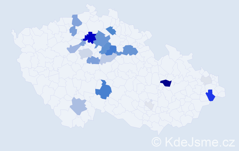 Příjmení: 'Vortel', počet výskytů 48 v celé ČR