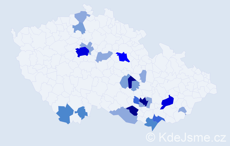 Příjmení: 'Rolinková', počet výskytů 68 v celé ČR