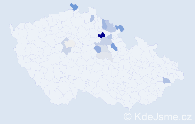 Příjmení: 'Knajfl', počet výskytů 43 v celé ČR