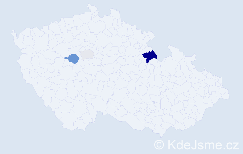Příjmení: 'Kimelová', počet výskytů 10 v celé ČR