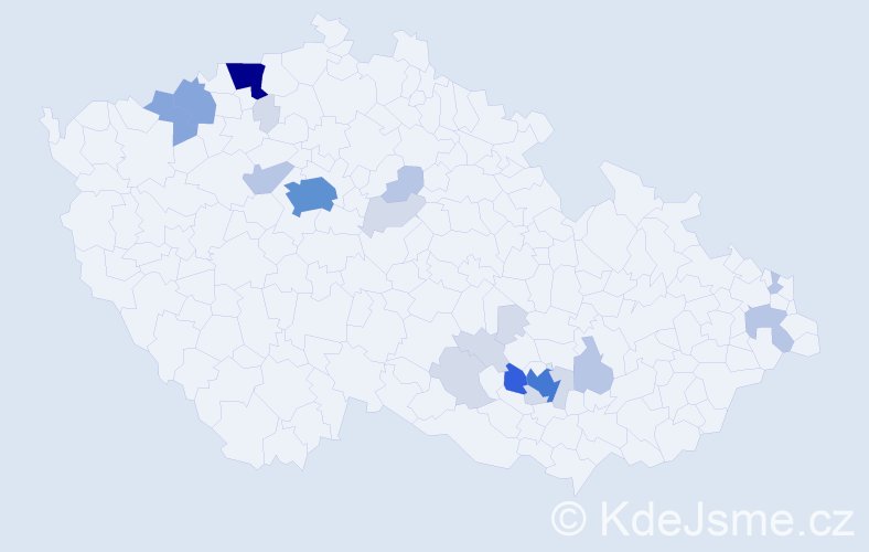 Příjmení: 'Limberg', počet výskytů 67 v celé ČR