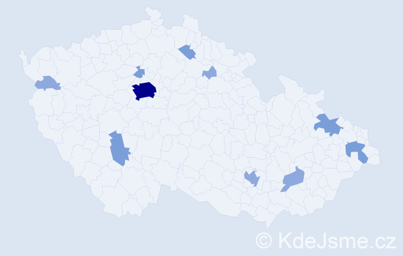 Příjmení: 'Carter', počet výskytů 21 v celé ČR