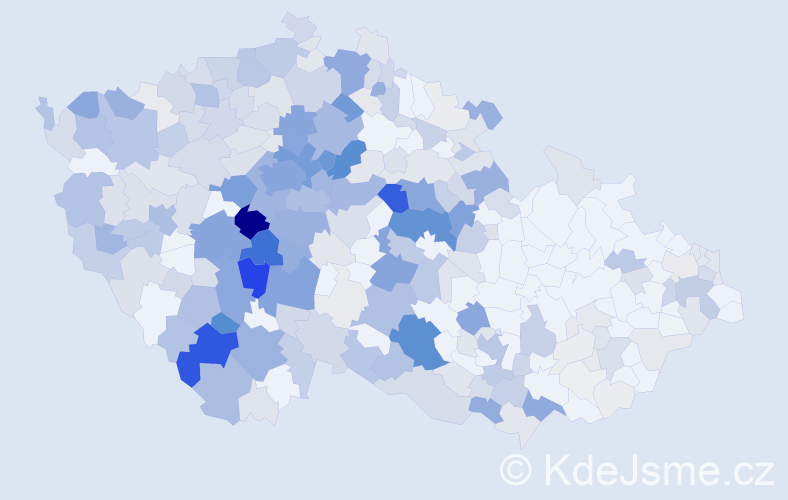 Příjmení: 'Pecková', počet výskytů 1200 v celé ČR