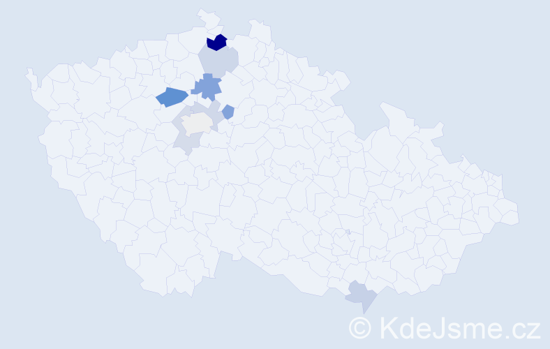 Příjmení: 'Brenn', počet výskytů 16 v celé ČR