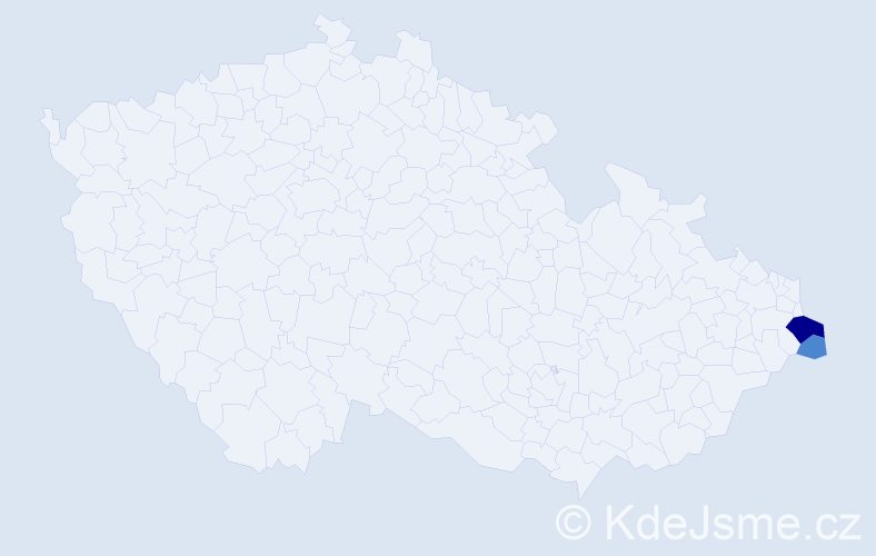 Příjmení: 'Kowol', počet výskytů 4 v celé ČR