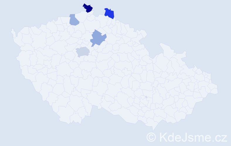 Příjmení: 'Skabrouthová', počet výskytů 8 v celé ČR