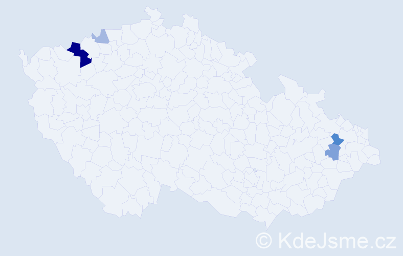 Příjmení: 'Dragomirová', počet výskytů 12 v celé ČR