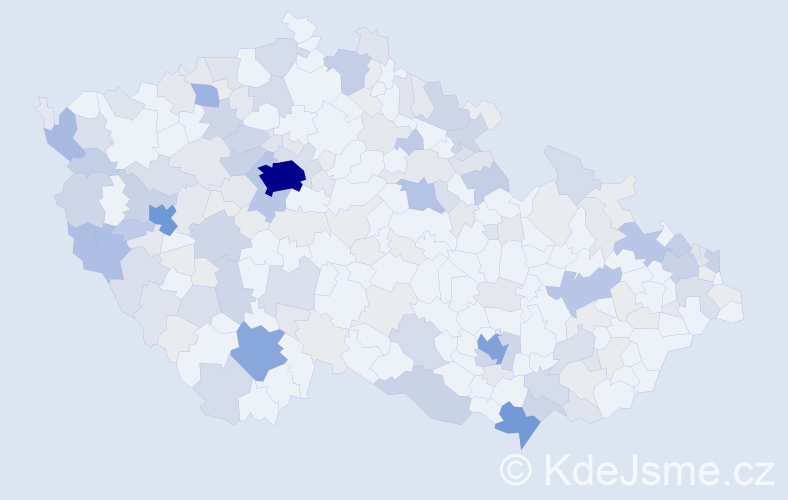 Příjmení: 'Jung', počet výskytů 592 v celé ČR