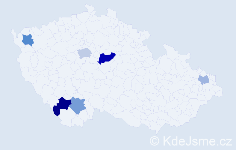 Příjmení: 'Kowalewski', počet výskytů 8 v celé ČR