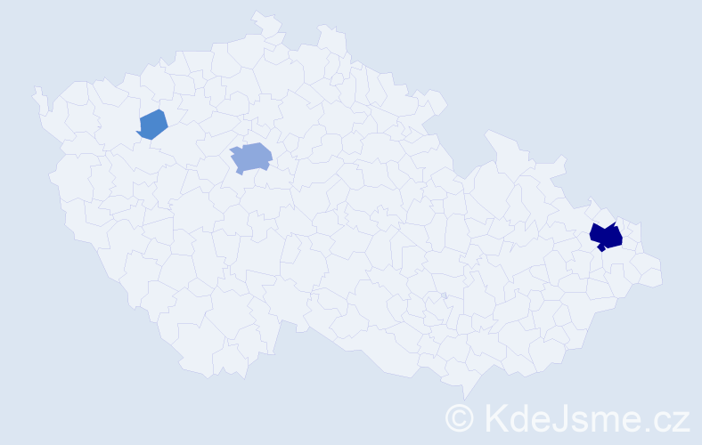 Příjmení: 'Csoroszová', počet výskytů 8 v celé ČR