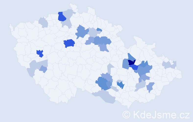 Příjmení: 'Pyšná', počet výskytů 99 v celé ČR