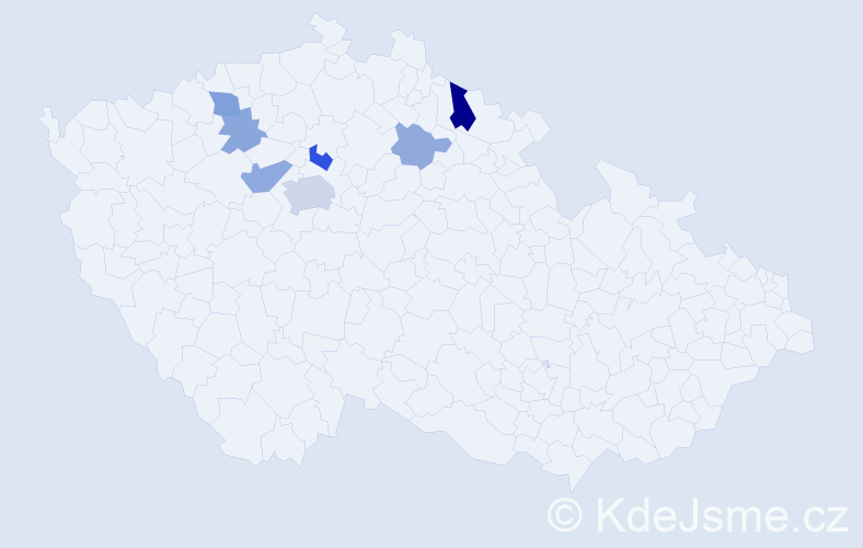 Příjmení: 'Hangurová', počet výskytů 16 v celé ČR