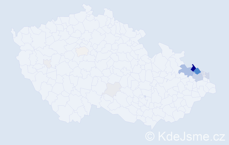 Příjmení: 'Krőmer', počet výskytů 55 v celé ČR