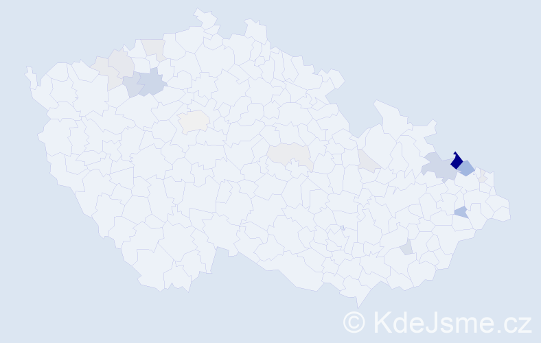 Příjmení: 'Fus', počet výskytů 61 v celé ČR