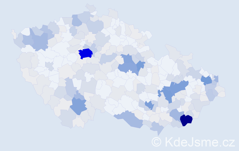 Příjmení: 'Michalec', počet výskytů 994 v celé ČR
