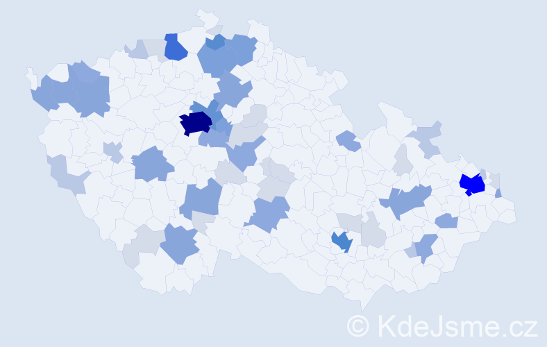 Příjmení: 'Špak', počet výskytů 163 v celé ČR