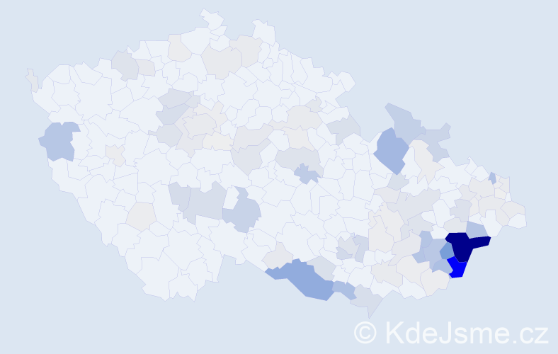 Příjmení: 'Tkadlecová', počet výskytů 479 v celé ČR