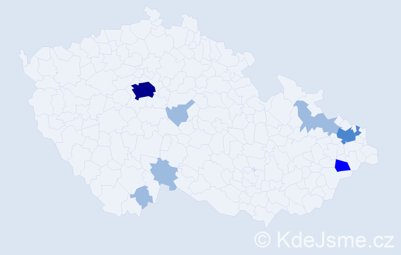 Příjmení: 'Glamoš', počet výskytů 16 v celé ČR