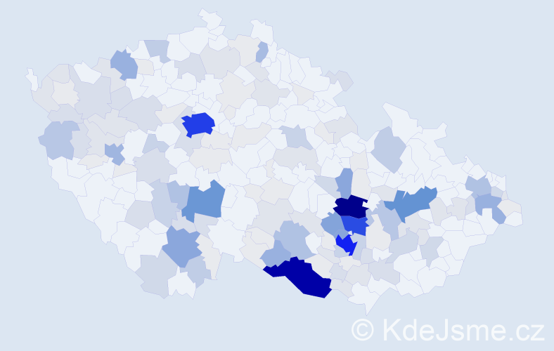 Příjmení: 'Alexová', počet výskytů 610 v celé ČR