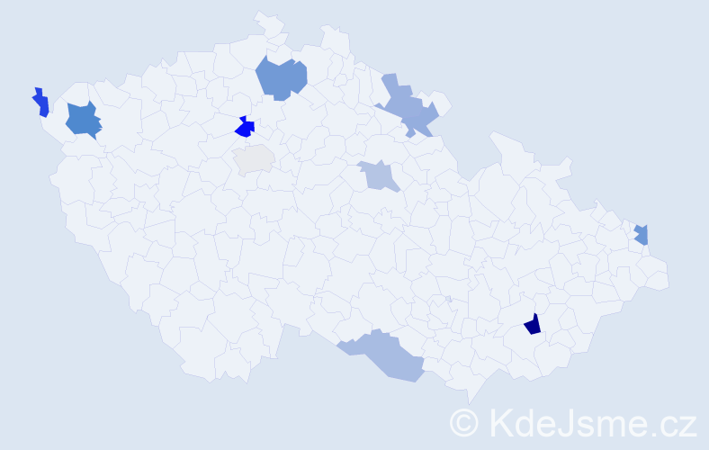 Příjmení: 'Madaras', počet výskytů 18 v celé ČR