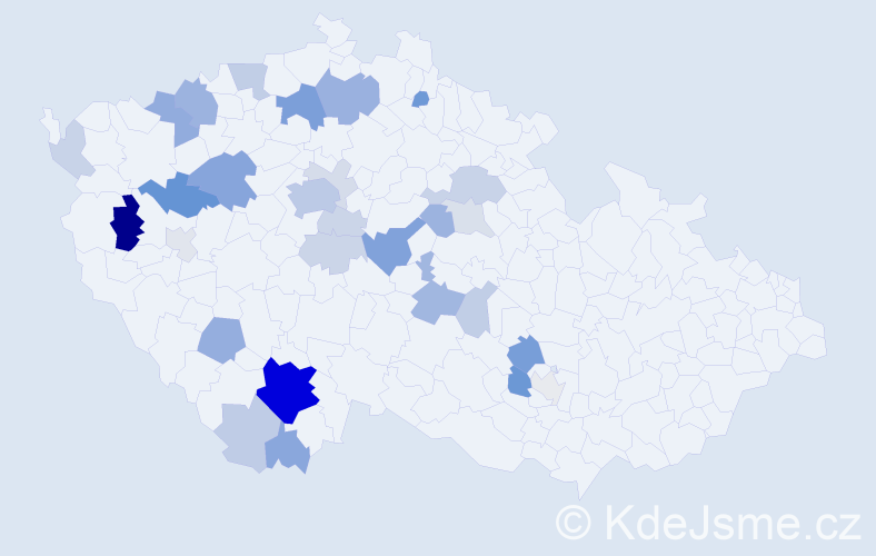 Příjmení: 'Kreps', počet výskytů 87 v celé ČR