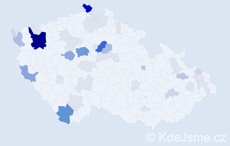 Příjmení: 'Billá', počet výskytů 143 v celé ČR