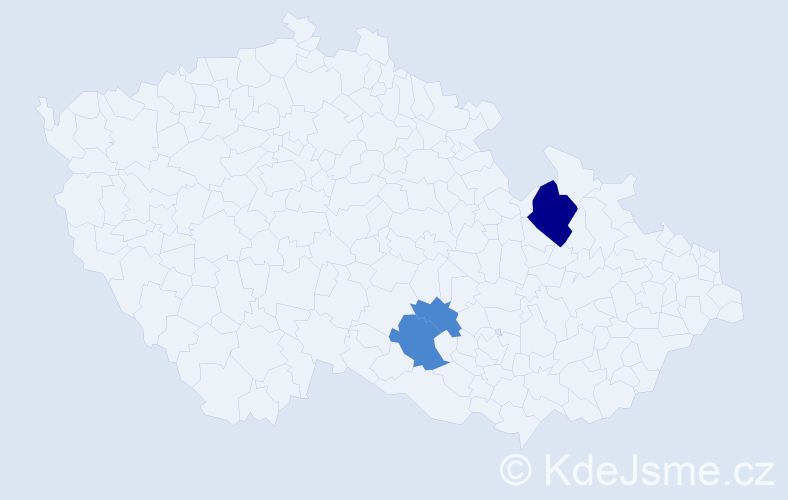 Příjmení: 'Macholová', počet výskytů 5 v celé ČR