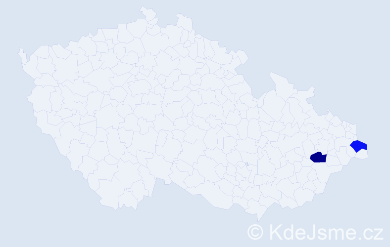 Příjmení: 'Kočálková', počet výskytů 4 v celé ČR