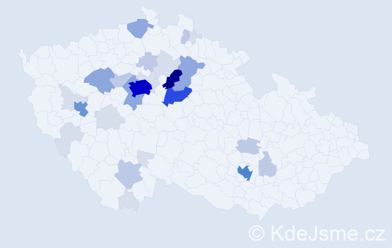 Příjmení: 'Noll', počet výskytů 101 v celé ČR