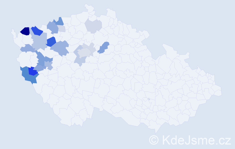 Příjmení: 'Hamatová', počet výskytů 48 v celé ČR