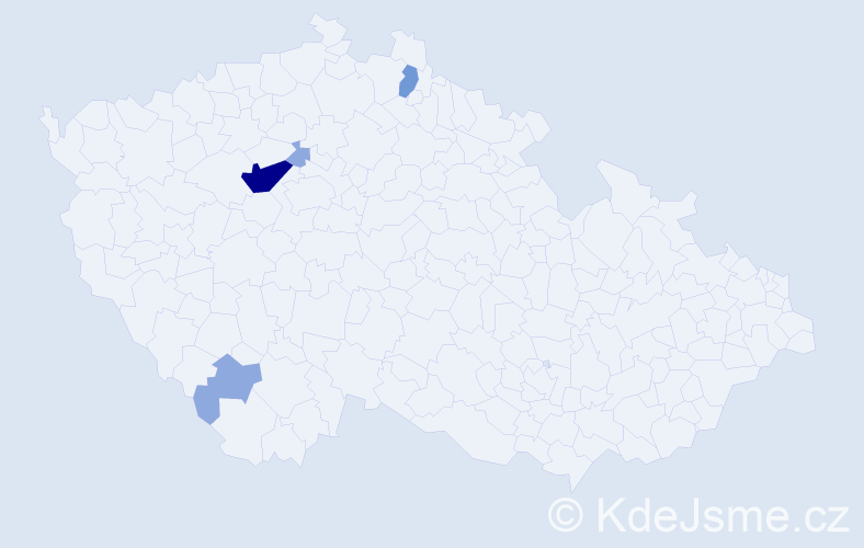 Příjmení: 'Keszi', počet výskytů 10 v celé ČR