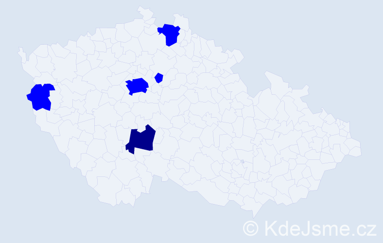 Příjmení: 'Lukačejdová', počet výskytů 6 v celé ČR