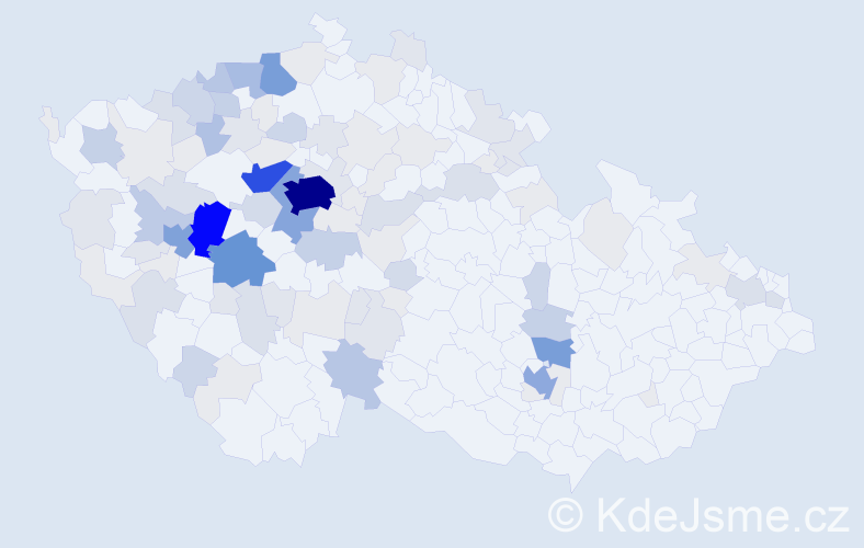 Příjmení: 'Bejček', počet výskytů 447 v celé ČR