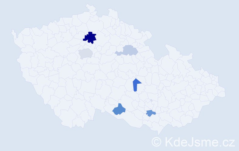 Příjmení: 'Tyukh', počet výskytů 11 v celé ČR