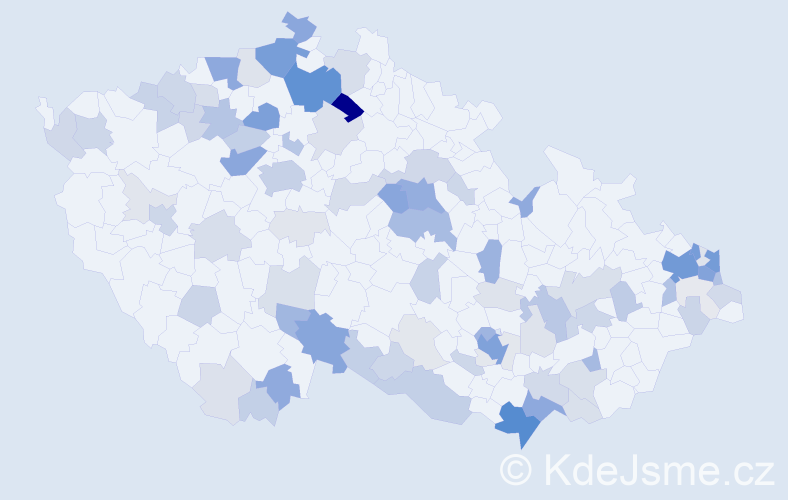 Příjmení: 'Polláková', počet výskytů 348 v celé ČR