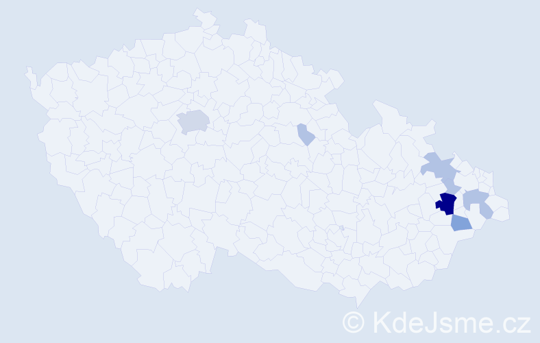 Příjmení: 'Horut', počet výskytů 29 v celé ČR