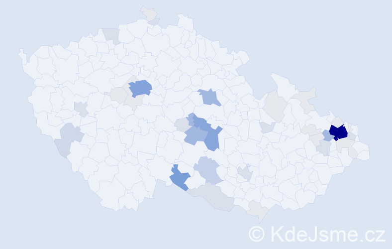 Příjmení: 'Neuvirtová', počet výskytů 146 v celé ČR