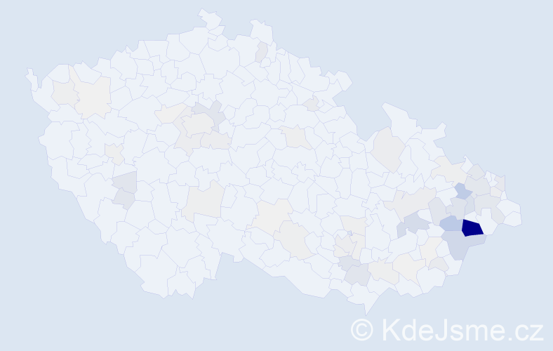 Příjmení: 'Mičkal', počet výskytů 247 v celé ČR