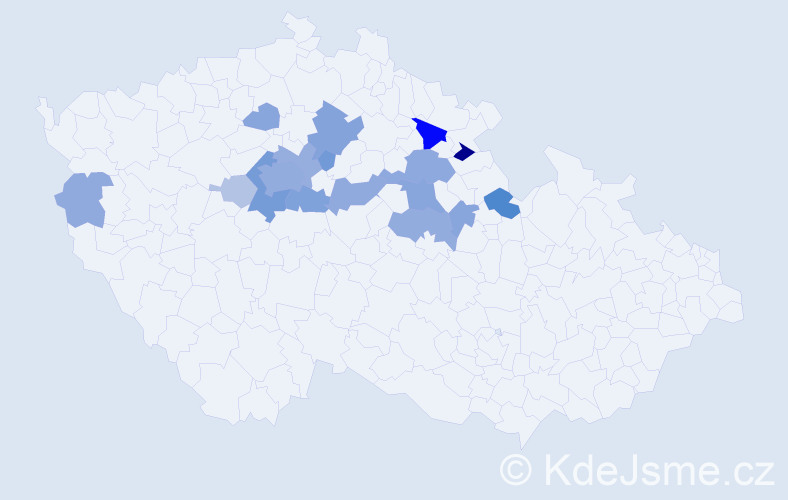 Příjmení: 'Roškota', počet výskytů 51 v celé ČR