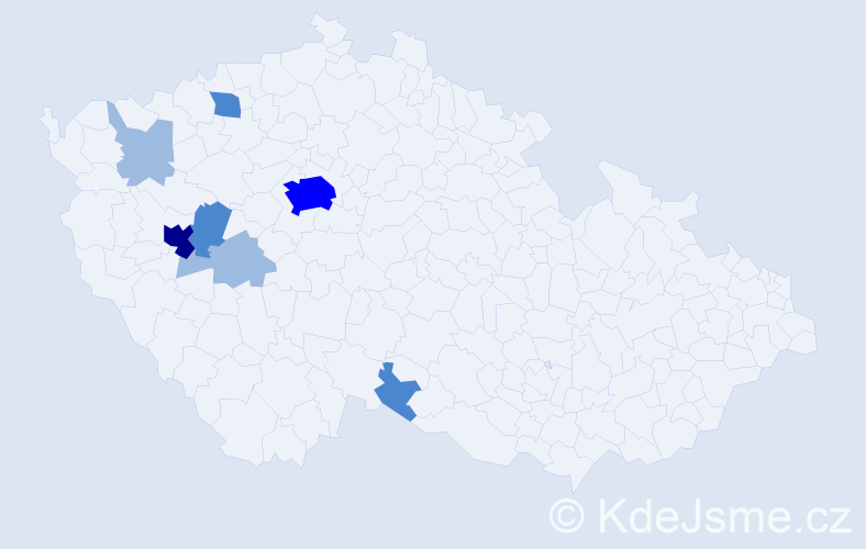 Příjmení: 'Warthová', počet výskytů 16 v celé ČR