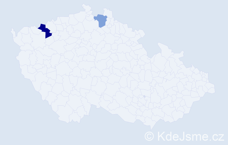 Příjmení: 'Prašnický', počet výskytů 8 v celé ČR