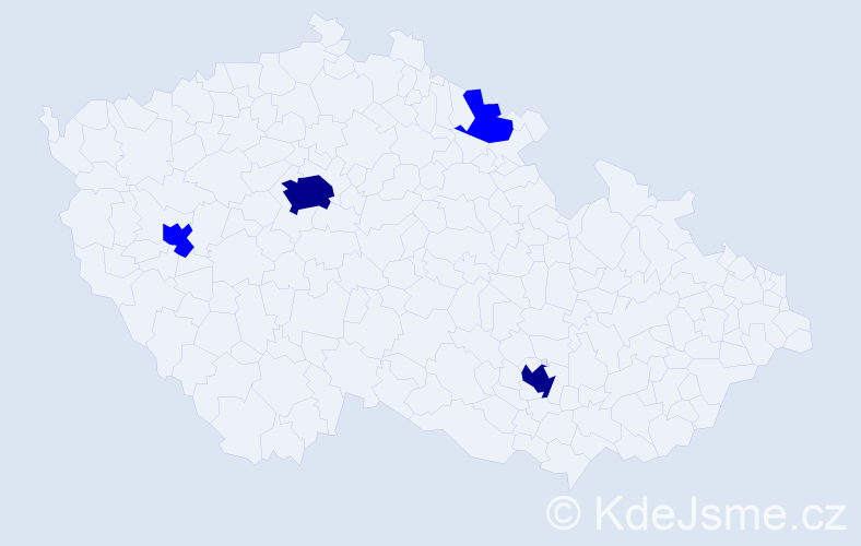 Příjmení: 'Serrano', počet výskytů 6 v celé ČR