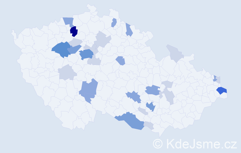 Příjmení: 'Turanová', počet výskytů 77 v celé ČR
